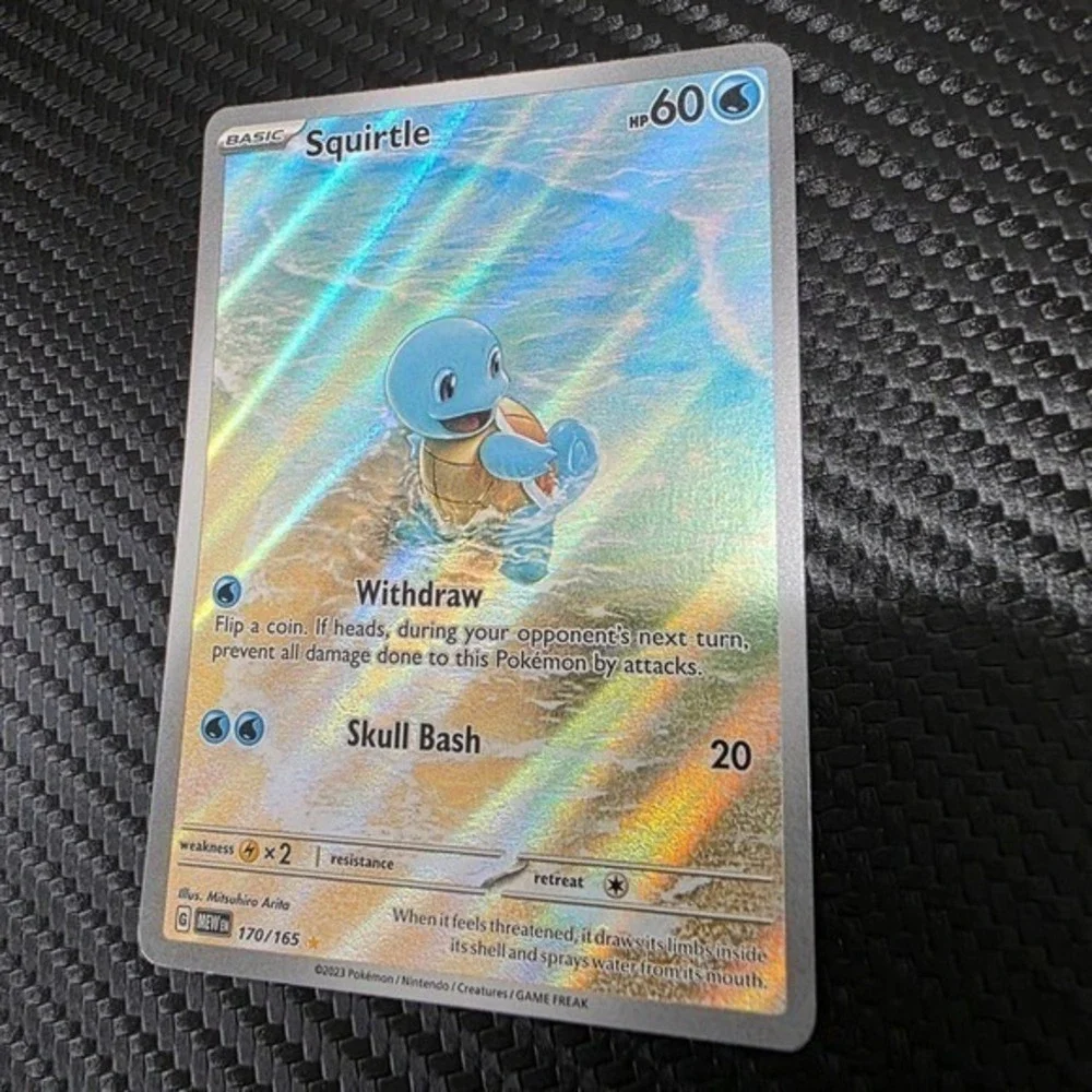 Squirtle 170/165 Illustration Rare Pokemon 151 Scarlet Violet Full Art IR NM